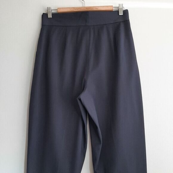 LEWIT / Cuffed High Rise Classic Trousers Dress Pants Navy Blue Sz 8 - Picture 7 of 9